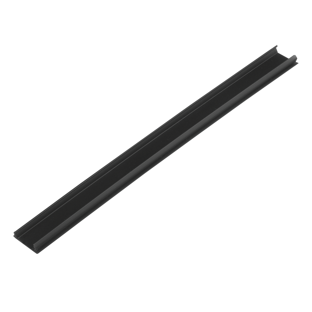 Capac difuzor profil banda LED OLL-15, transparent, negru, 13.6 x 3000 mm
