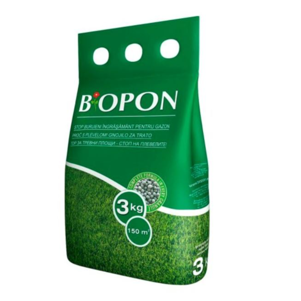Ingrasamant pentru gazon cu buruieni Biopon, 3 kg