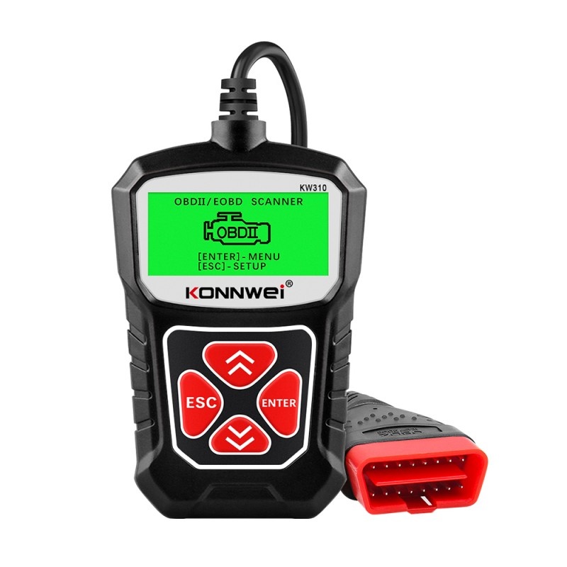 Diagnoza OBD2 KONNWEI KW310, Black, Afisare Erori + Descriere, Resetari, Live Data, ELM 327 OBDII