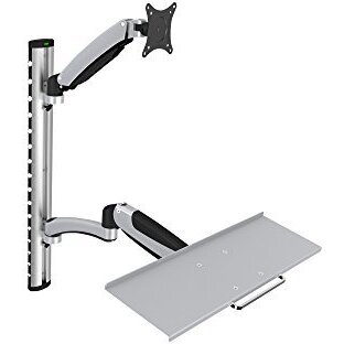 Suport Monitor si Tastatura DA-90354 de Perete Universal 17 - 27inch Max 6kg Argintiu