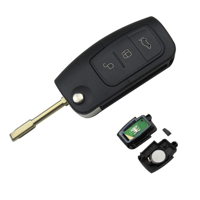 Cheie Auto Completa Techstar® compatibila cu Ford, Focus, Fiesta, Mondeo, 4D60, 433Mhz, FO21, 3 Butoane