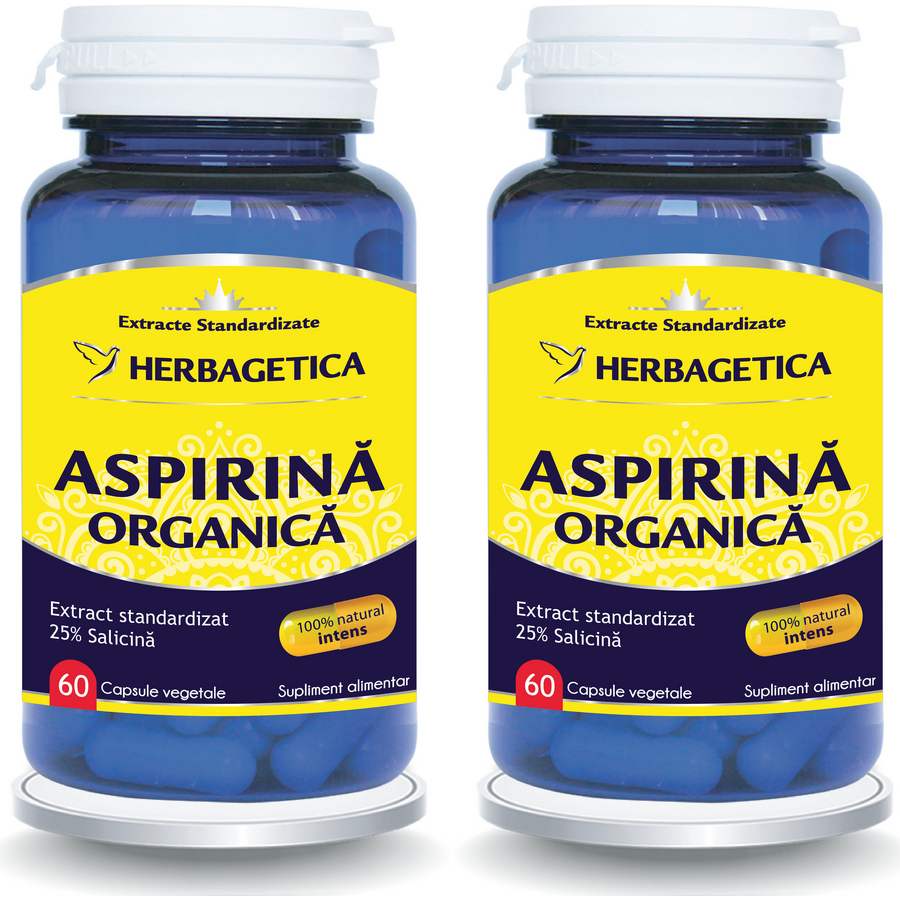 Pachet Aspirina Organica 60cps+60cps (50% reducere la al doilea produs)