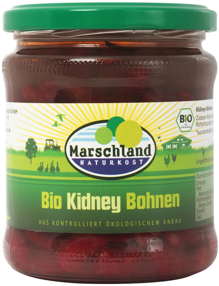 Fasole rosie Kidney bio, 330g / 220g Marschland Naturkost