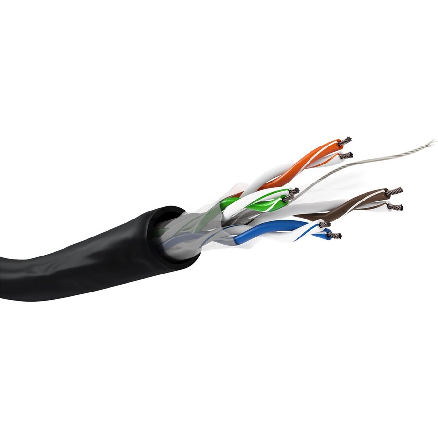 Patchcord U/UTP Cat6 100m Black