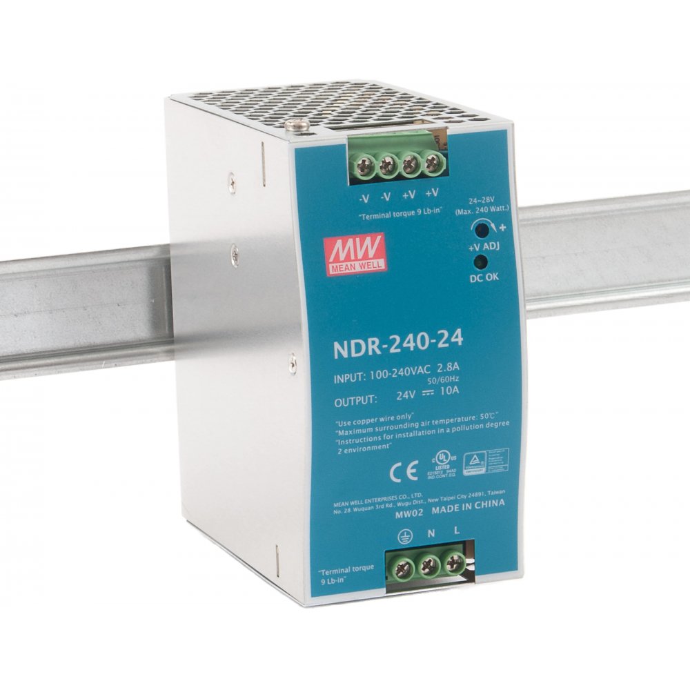 Sursa de alimentare 24V 10A MeanWell NDR-240-24
