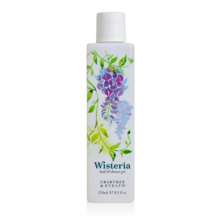 Gel de dus purifiant pentru toate tipurile de piele, Crabtree & Evelyn, Wisteria, Cleansing, 250 ml