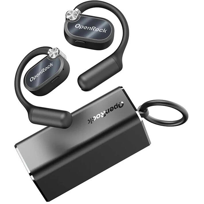 Casti OpenRock X Open-Ear IPX5 Bluetooth USB-C 12h Negru