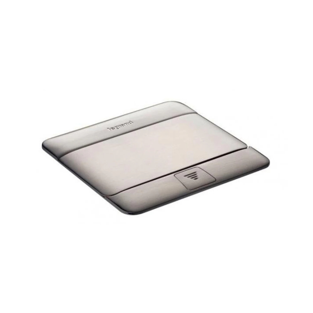 Doza de pardoseala escamotabila Legrand Mosaic, tip Pop-up,  3 module, finisaj aluminiu