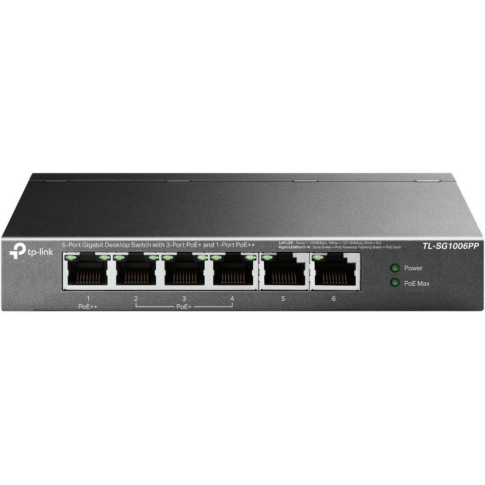 TPL SW 6P-GB PoE-3P UNMNGD DESK TP-LINK TL-SG1006PP