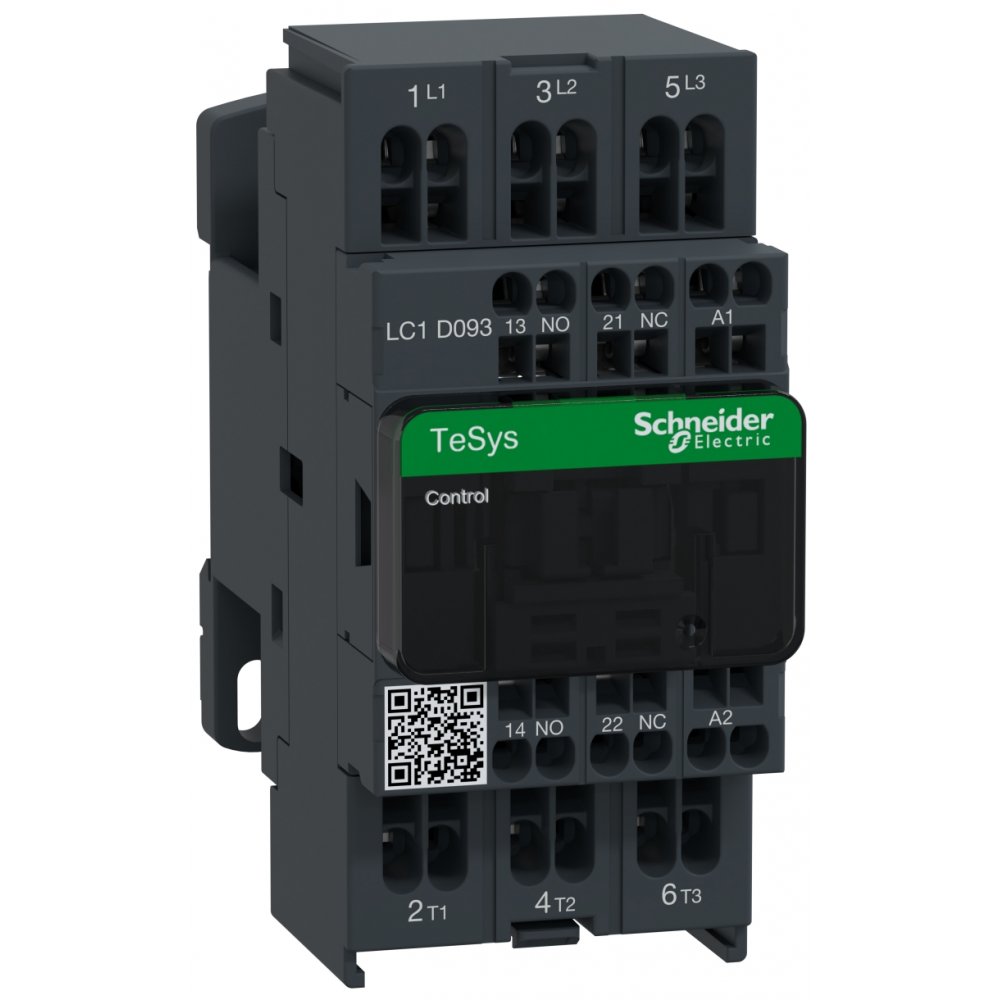 Contactor TeSys Deca 3P(3NO) AC-3/AC-3e, =440V, 9A, 24V AC 50/60Hz Schneider LC1D093B7
