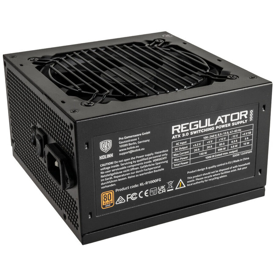 Sursa Regulator 80 PLUS Gold  ATX 3.0 PCIe 5.0 1000W Negru