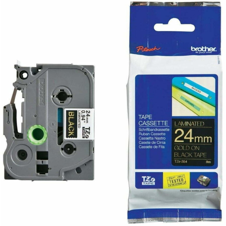 TZE-354 LAMINATED TAPE 24MM 8M