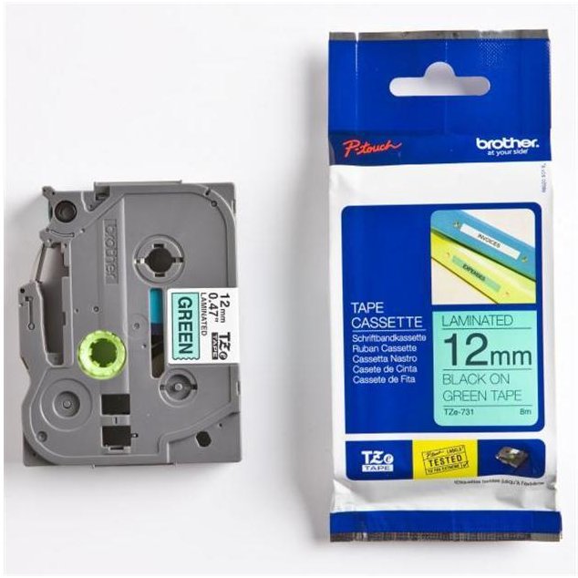 TZE-731 LAMINATED TAPE 12MM 8M
