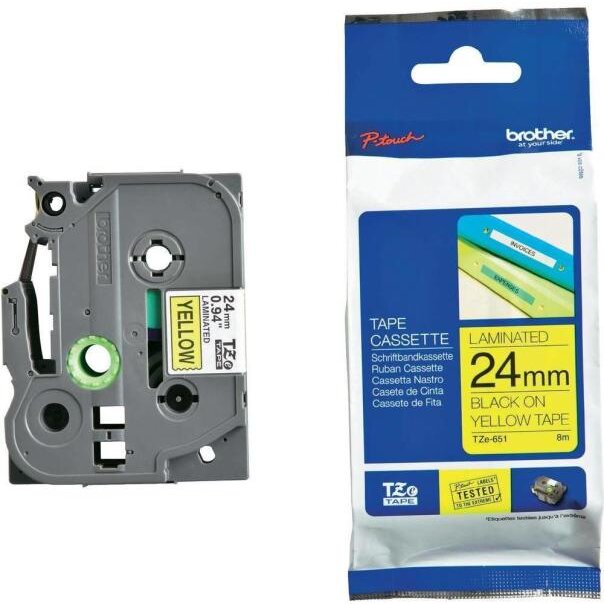 TZE-651 LAMINATED TAPE 24MM 8M