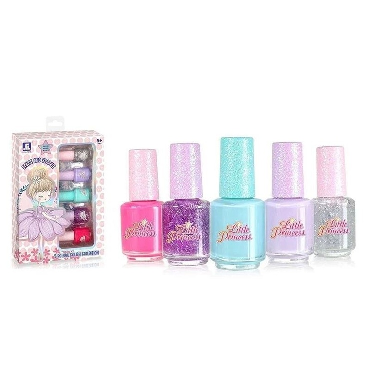 Set 5 lacuri de unghii Dance and Sparkle - Colectie stralucitoare pentru micile printese