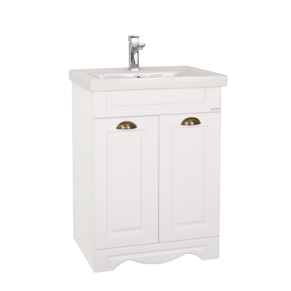 Mobilier baie Badenmob Seria 772, baza cu lavoar, MDF/PAL, alb, 60 x 45.5 x 83 cm