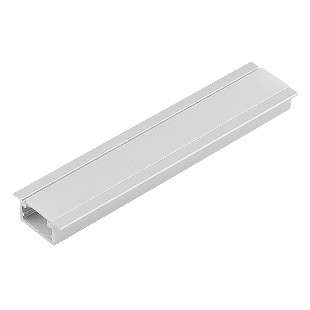 Profil aluminiu LED incastrat, 16 mm, opac, 3 m