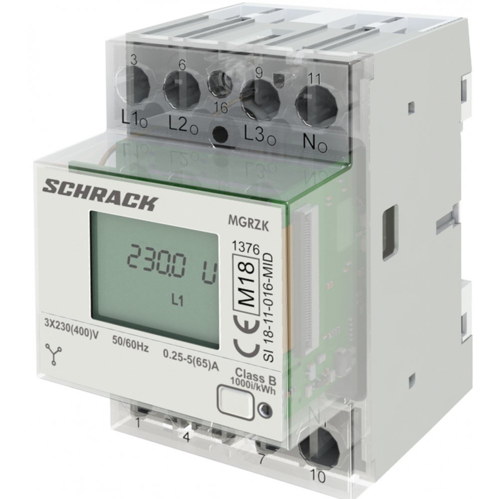 Contor digital modular, masurare directa 65A, MID, RS485 Schrack MGRZK465