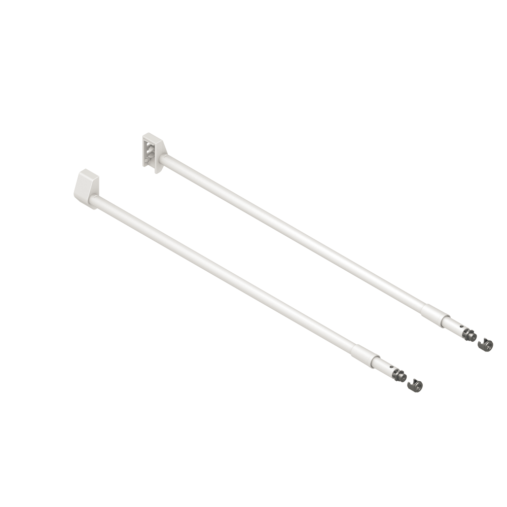 Set lonjeroane sertar DWD GRASS, otel, rotunde, alb, 450 mm