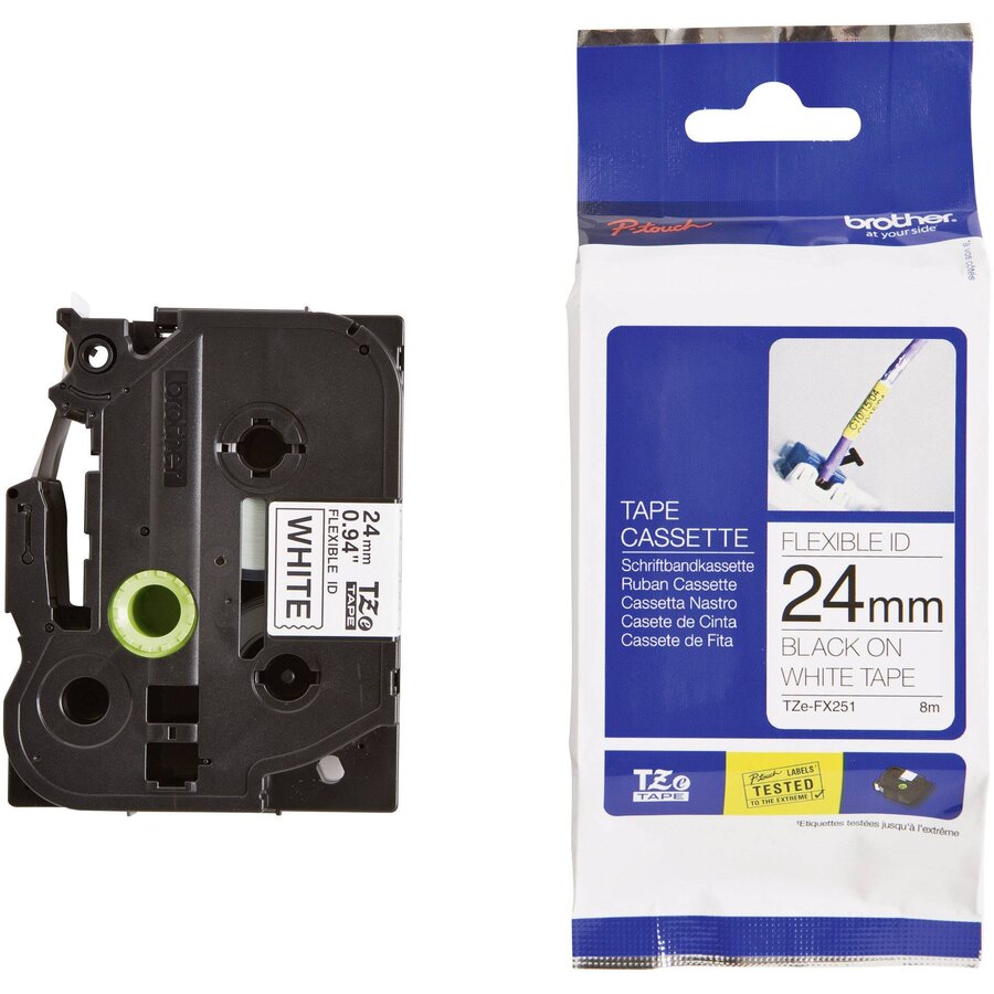TZE-FX251 FLEXI-TAPE LAM. 24MM