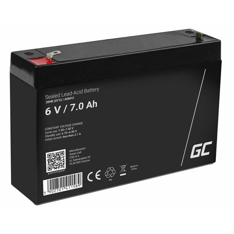 Baterie Reincarcabila AGM 6V 7Ah fara Mentenanta pentru UPS ALARM Negru