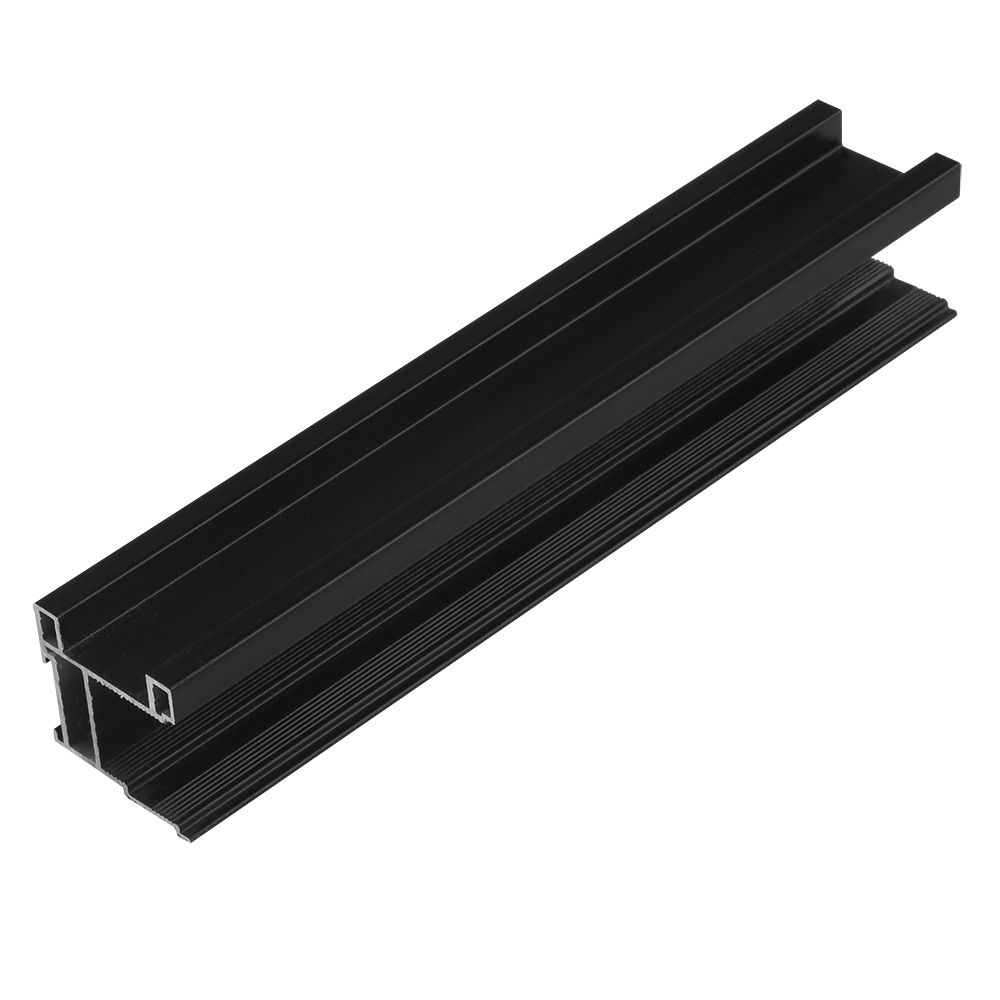 Profil maner Eta Wide, aluminiu, negru lucios, 27 x 27 x 2700 mm