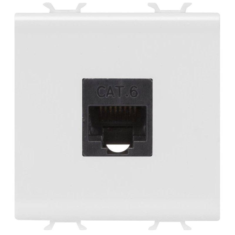 Priza date RJ45 Cat.6 UTP 2 module Gewiss Chorus GW10435, alb