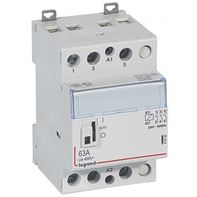 Contactor pe sina DIN CT 230V 3NO 63A Legrand 412550