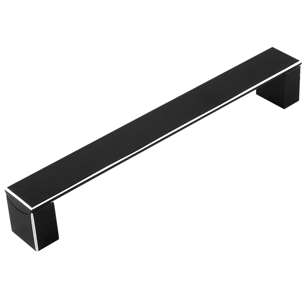 Maner aluminiu AA330B 160 mm, anodizat negru lucios