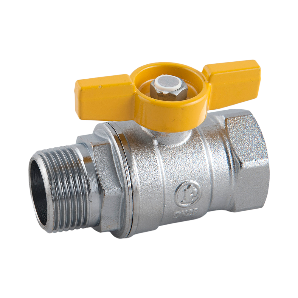Robinet gaz cu bila Giacomini, filet exterior-interior, alama, 1