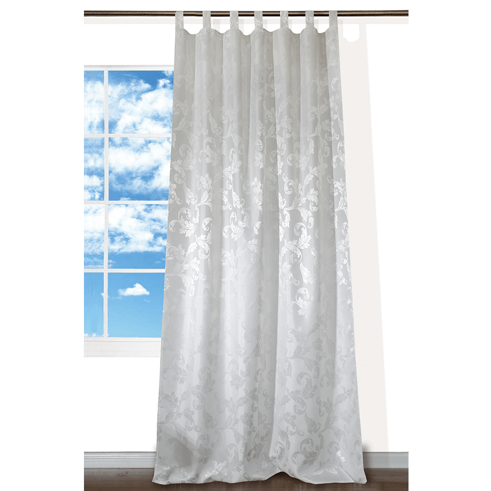 Draperie Lyon, 100% poliester, gri argintiu,140 x 245 cm