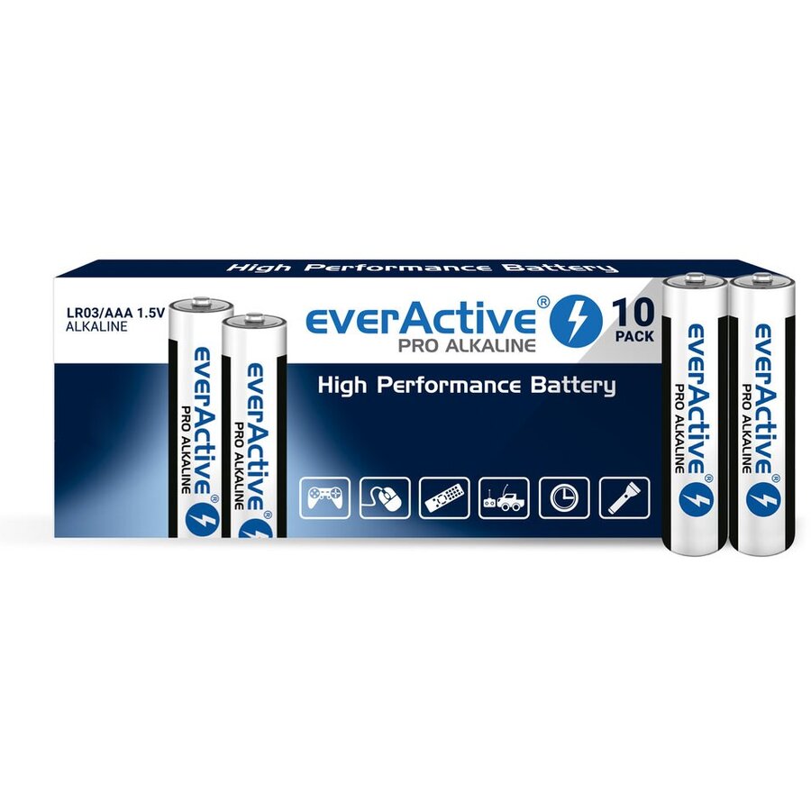 Baterie  Alcalina x10  LR03 AAA 1250mAh 1.5V Alb