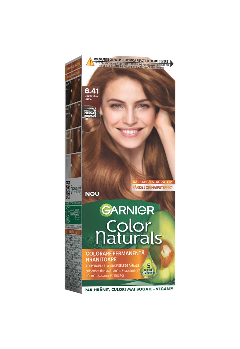 Vopsea de par permanenta cu amoniac  Color Naturals - 110 ml - Chihlimbar Dulce