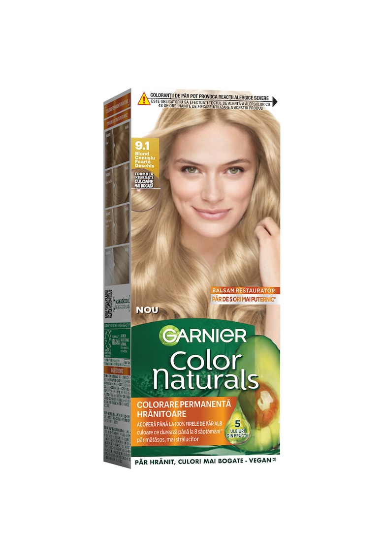 Vopsea de par permanenta cu amoniac  Color Naturals - 110 ml - Blond cenusiu foarte deschis