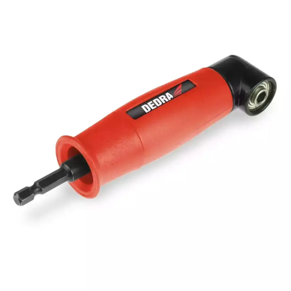 Adaptorul pentru biti inclinat Dedra 18A1004, cu prindere hexagonala 1/4, 90 grade, 3000 rpm