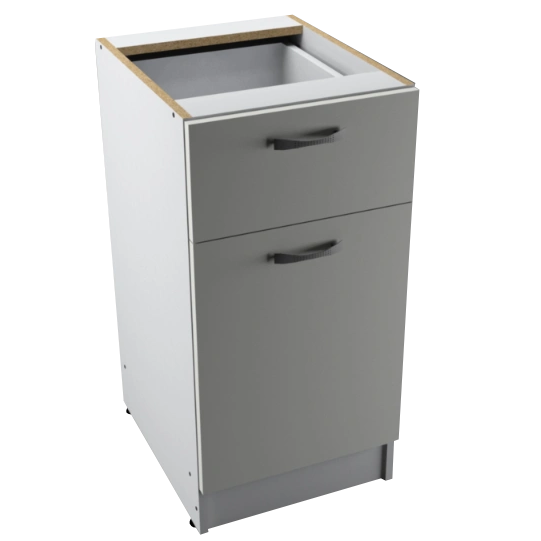Start corp baza cu 1 sertar si 1 usa, pal melaminat, alb, 80 x 40 x 50 cm