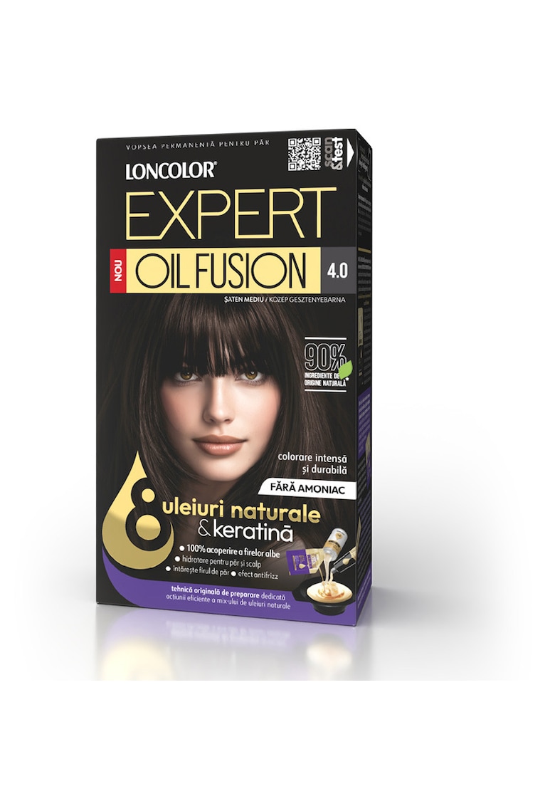 Vopsea de par permanenta  Expert Oil Fusion - 100 ml - 4.0