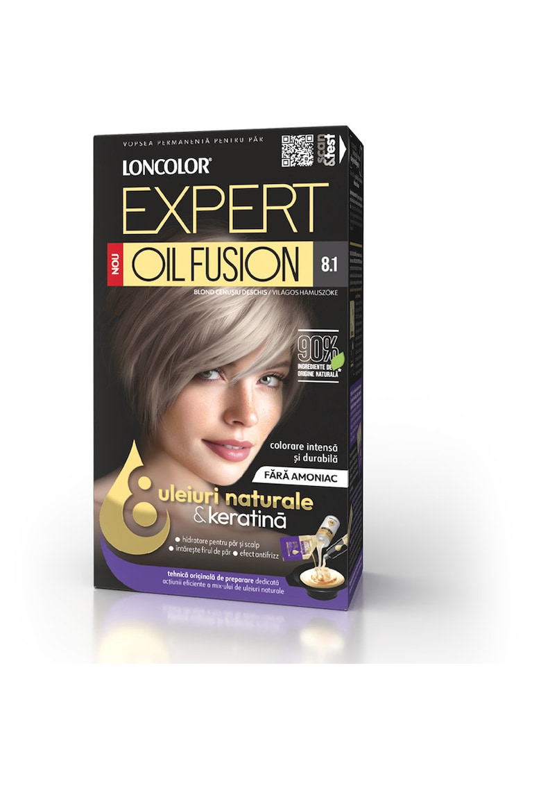Vopsea de par permanenta  Expert Oil Fusion - 100 ml - 8.1