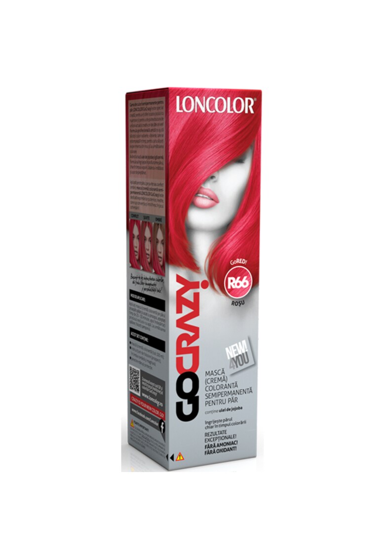 Crema de par coloranta semi-permanenta fara amoniac  GoCrazy - 100 ml - GoRed