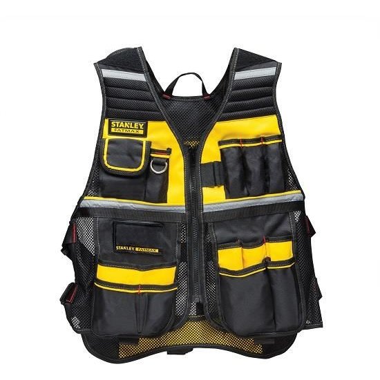 Vesta de Lucru FMST1-71181 cu Buzunare pentru Scule Negru/Galben