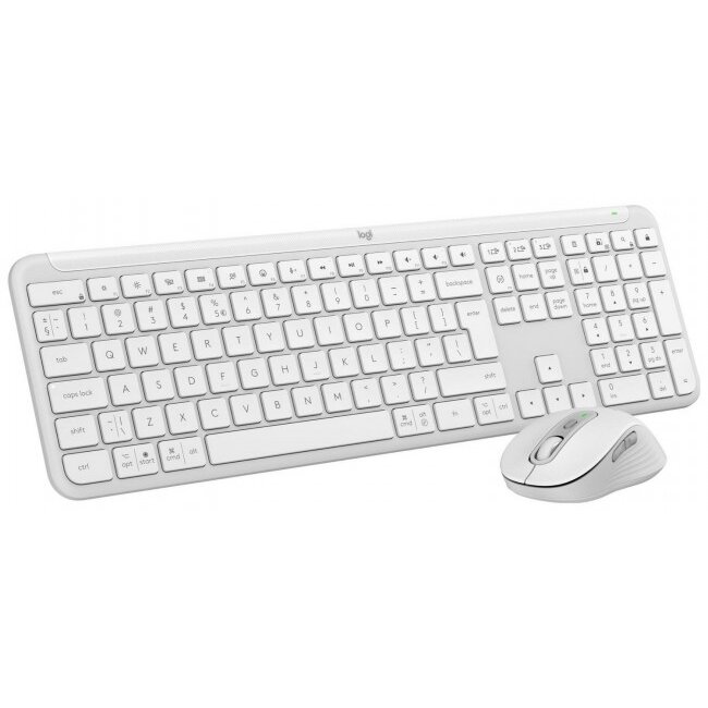 Kit Tastatura + Mouse Signature Slim MK950 Wireless Alb