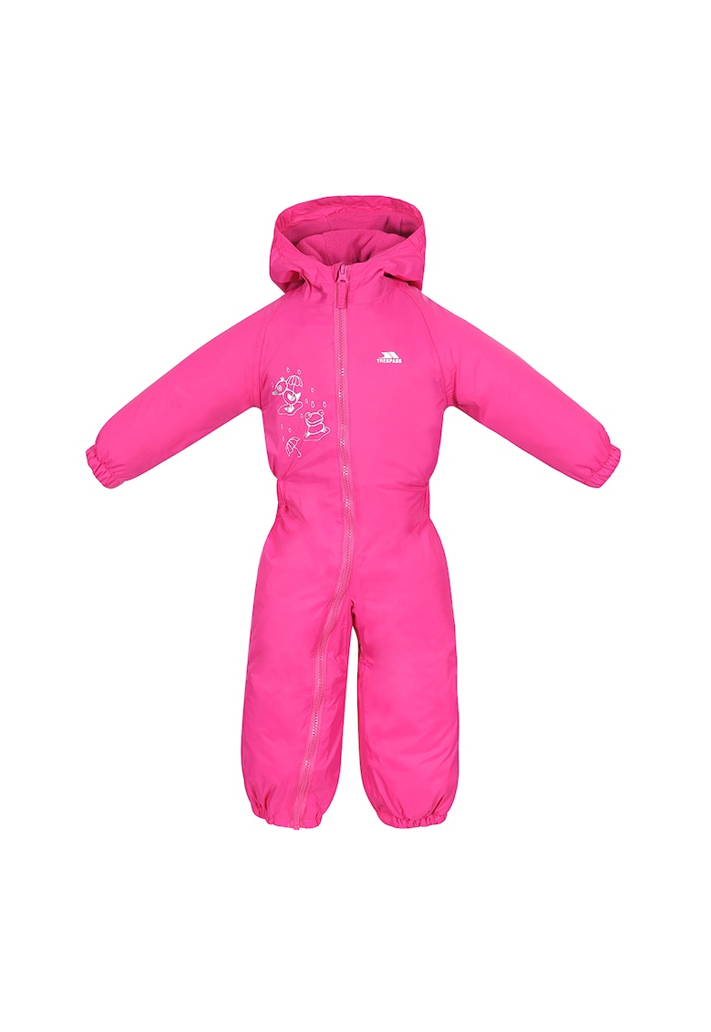 Salopeta impermeabila cu gluga si vatelina Dripdrop - Fucsia