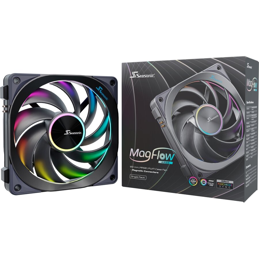 Ventilator MagFlow ARGB, case fan (black, 1-fan kit)
