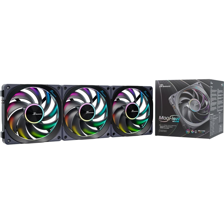 Ventilator MagFlow ARGB, case fan (black, 3-fan kit)