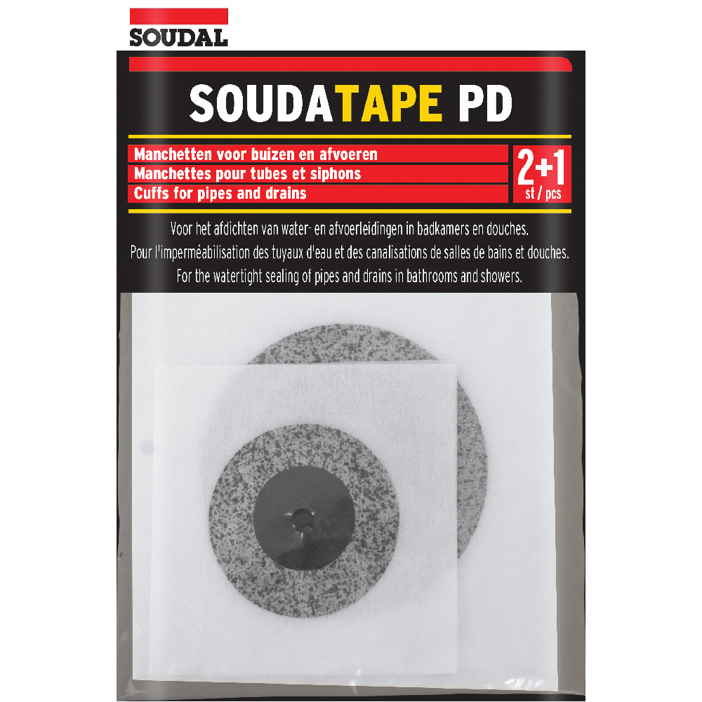 Banda de etansare tevi Soudal PD, monoadeziva, diametru 15 cm