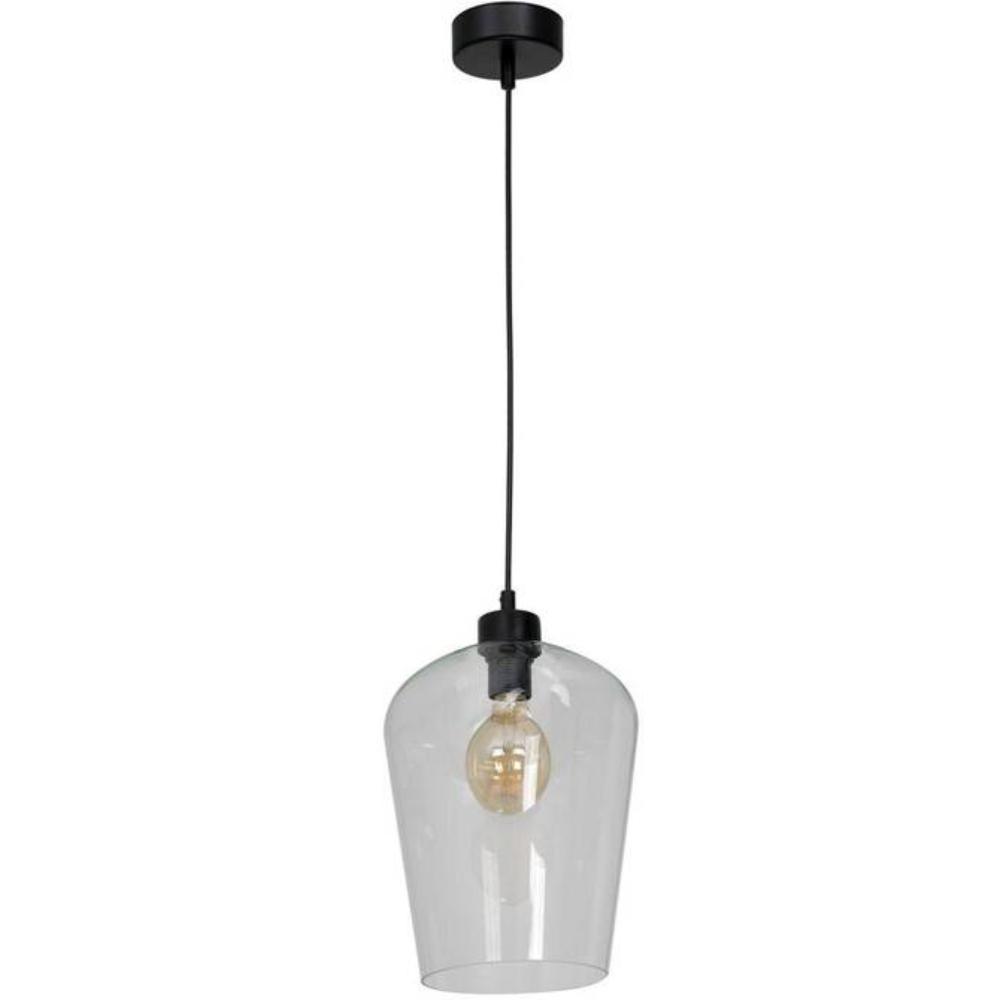 Suspensie Santiago, 1XE27, 60 W, metal/sticla, negru