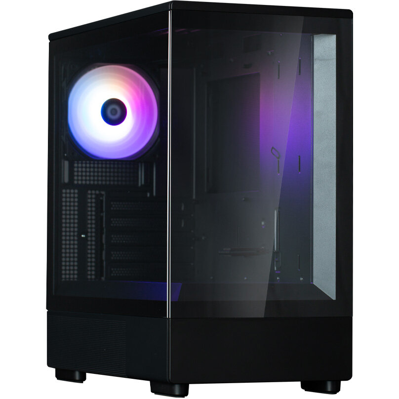 Carcasa Gaming P10 Mini Tower fara Sursa suporta 7 Ventilatoare 5 Sloturi Expansiune Negru