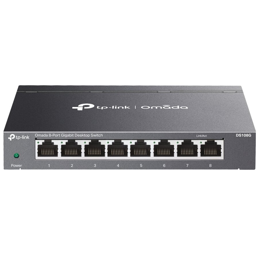 Switch Omada DS108G fara Management 8 Porturi Gigabit Carcasa Metalica Negru