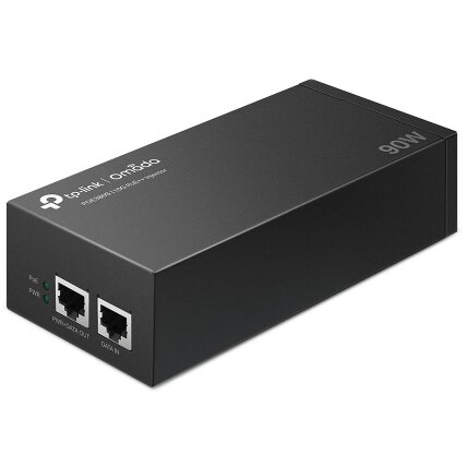 Injector PoE++ POE380S 2 Porturi 10 Gigabit Compatibil IEEE802.3af/at/bt 90W Maxim 100M Carcasa Plastic Negru