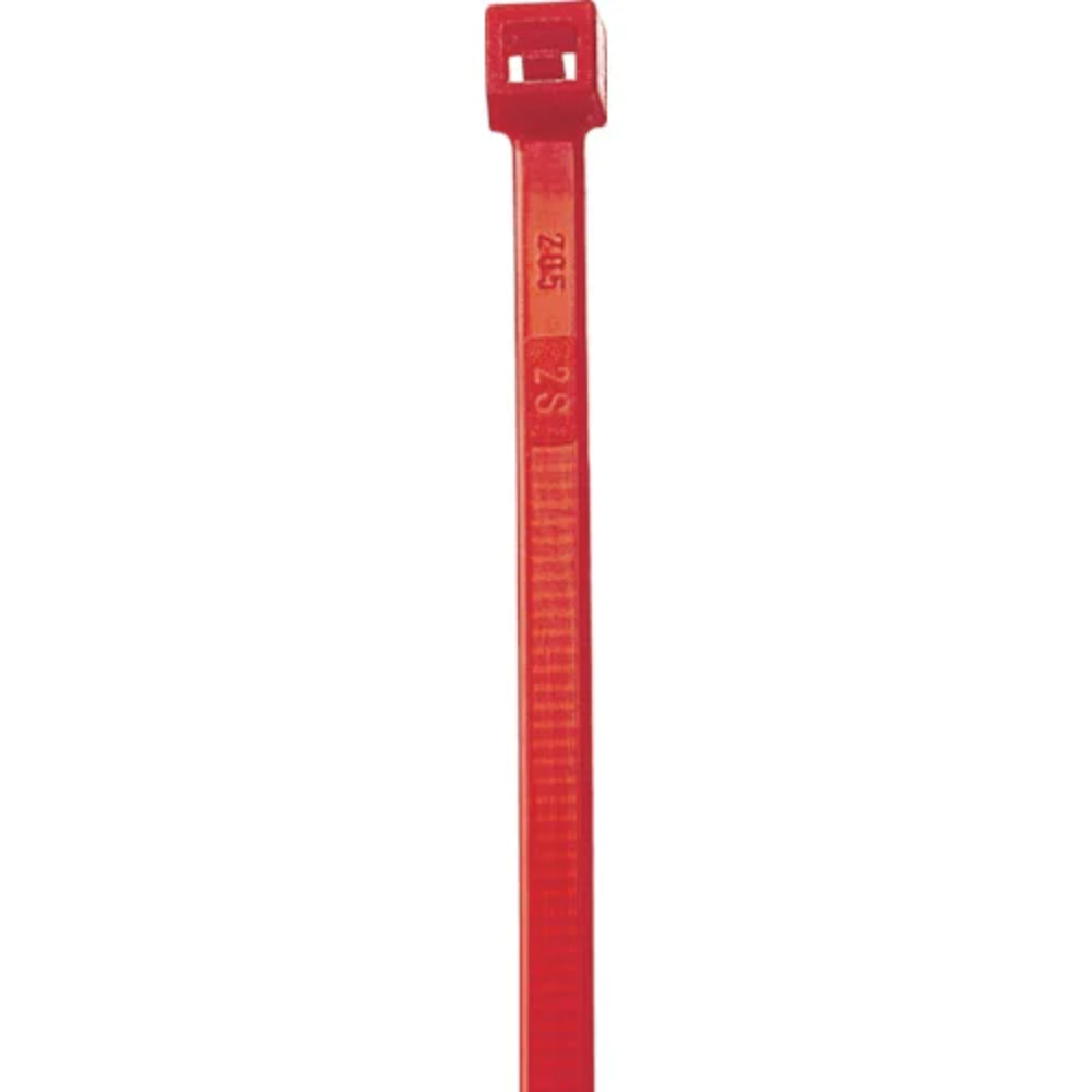 Coliere din plastic, poliamida 6.6, rosu, 140 x 3.5 mm, 100 bucati